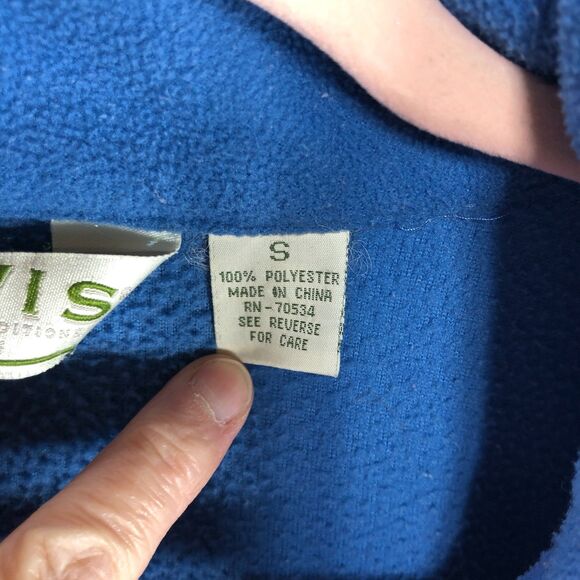 Orvis Mens Blue Full Zip Fleece Jacket with Pockets Size Small - Picture 3 of 8